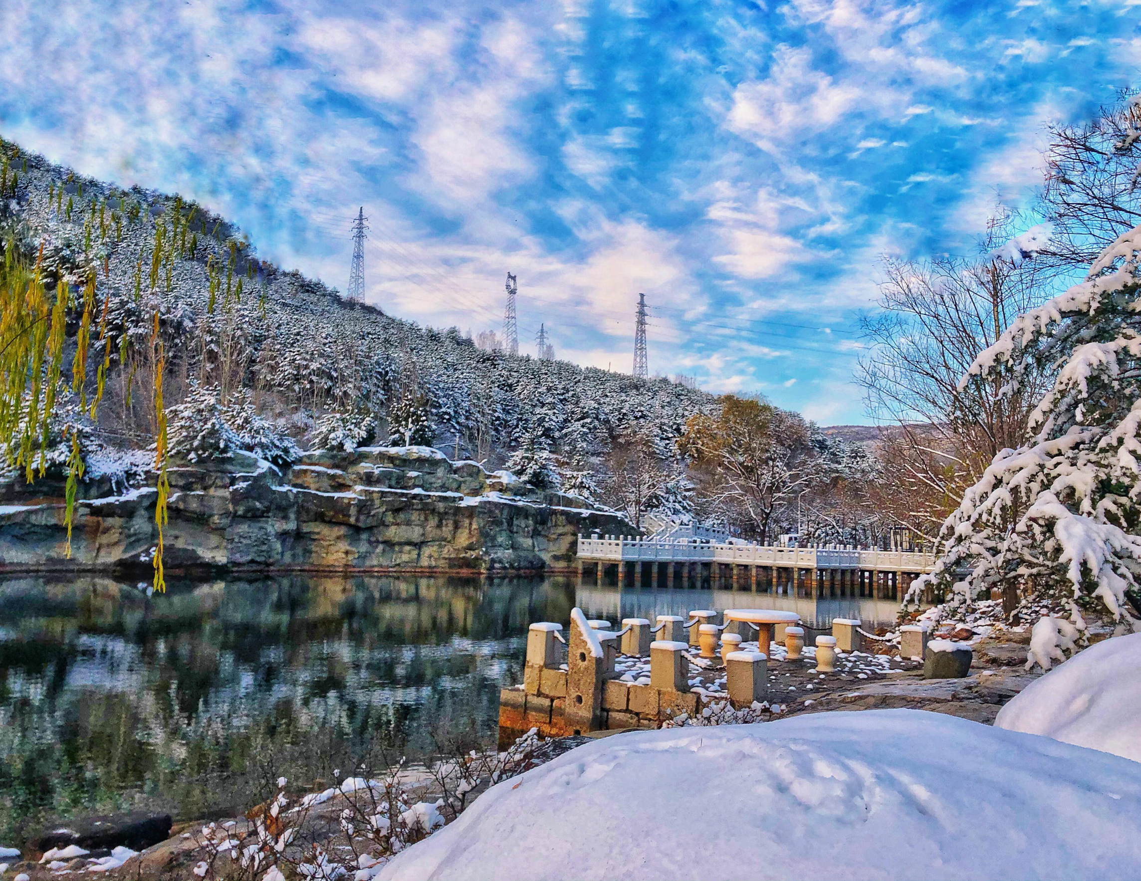 寺家莊雪后一角